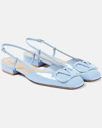 Valentino Garavani Ballerine slingback VLogo Signature Blu