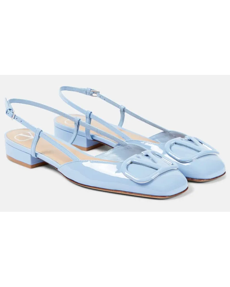 Valentino Garavani Ballerine slingback VLogo Signature Blu