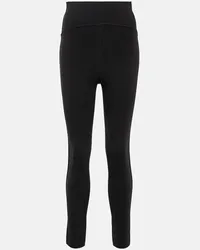 Alaïa Alaïa Leggings in misto lana a vita alta Nero