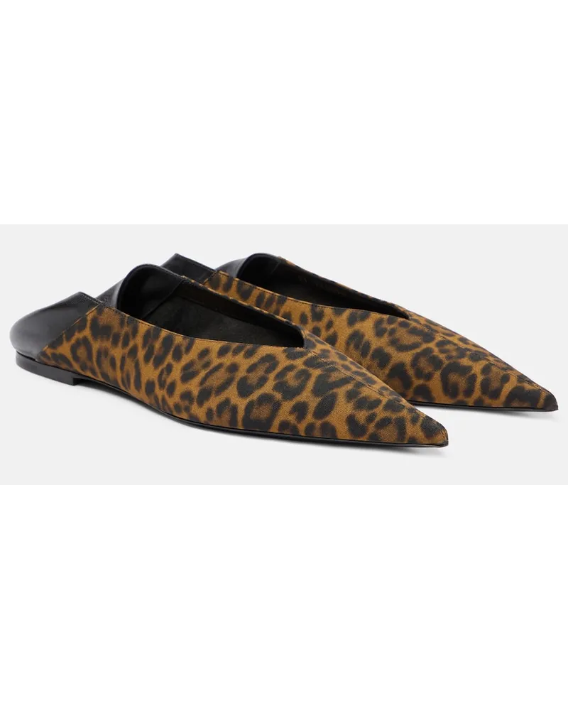 Saint Laurent Slippers Nour 05 con stampa Multicolore