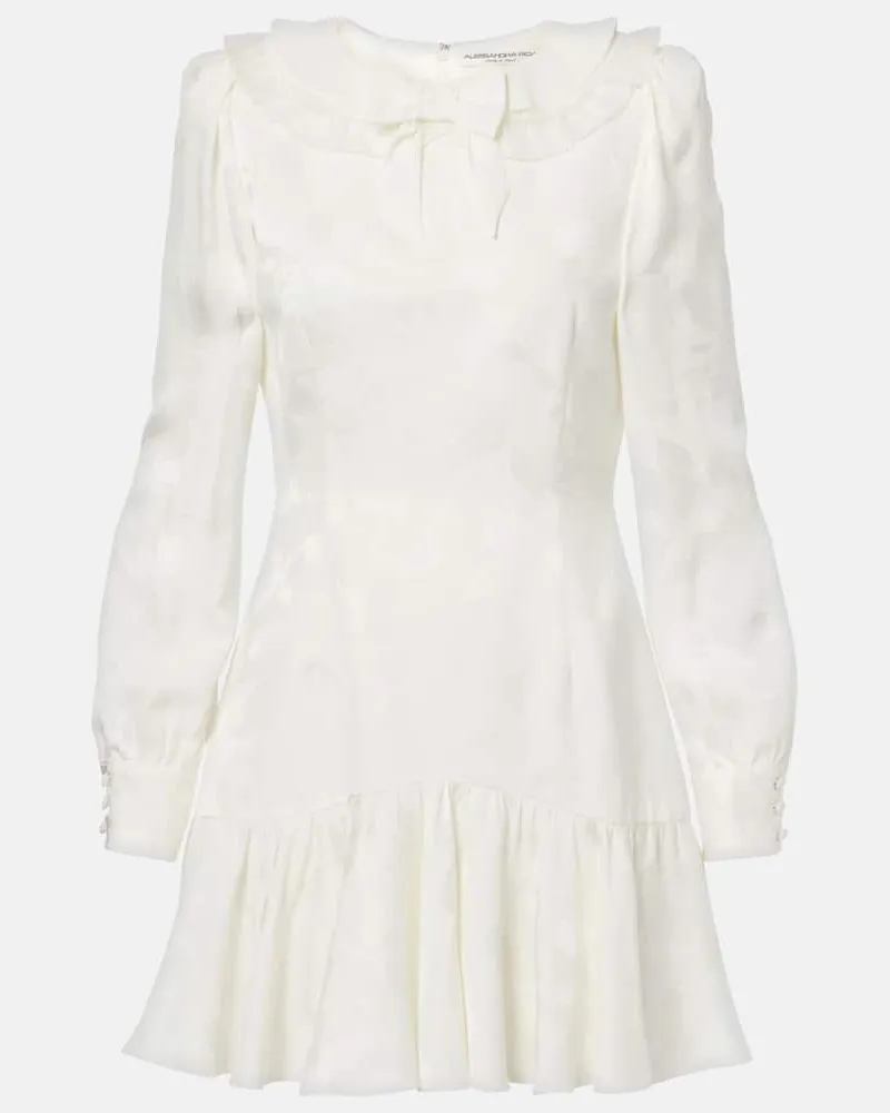 Alessandra Rich Abito corto in jacquard Bianco