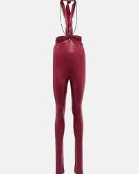 ATTICO Leggings Ruby con catene Rosso