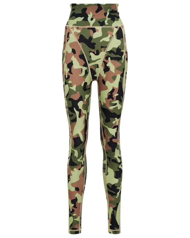 ROTATE Birger Christensen Leggings Ronda a vita alta con stampa Multicolore