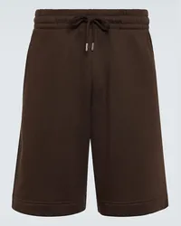 Dries van Noten Shorts in jersey di cotone Marrone