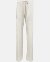 Dries van Noten Pantaloni regular Huchas in jersey Bianco