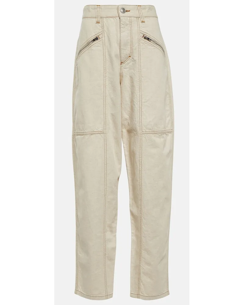 Isabel Marant Jeans Fanny a gamba larga Bianco