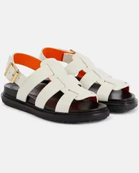 Marni Sandali Fussbett Gladiator in pelle Bianco