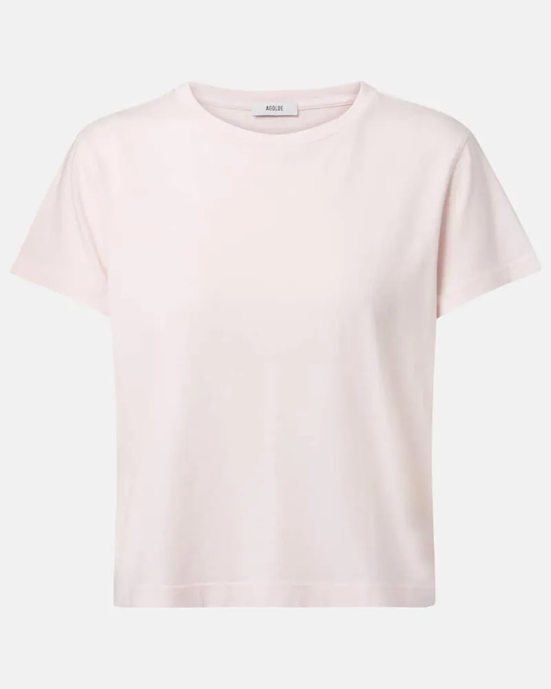 AGOLDE T-shirt Adine Shrunken in jersey di cotone Rosa