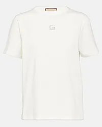 Gucci T-shirt Square G in jersey di cotone Bianco