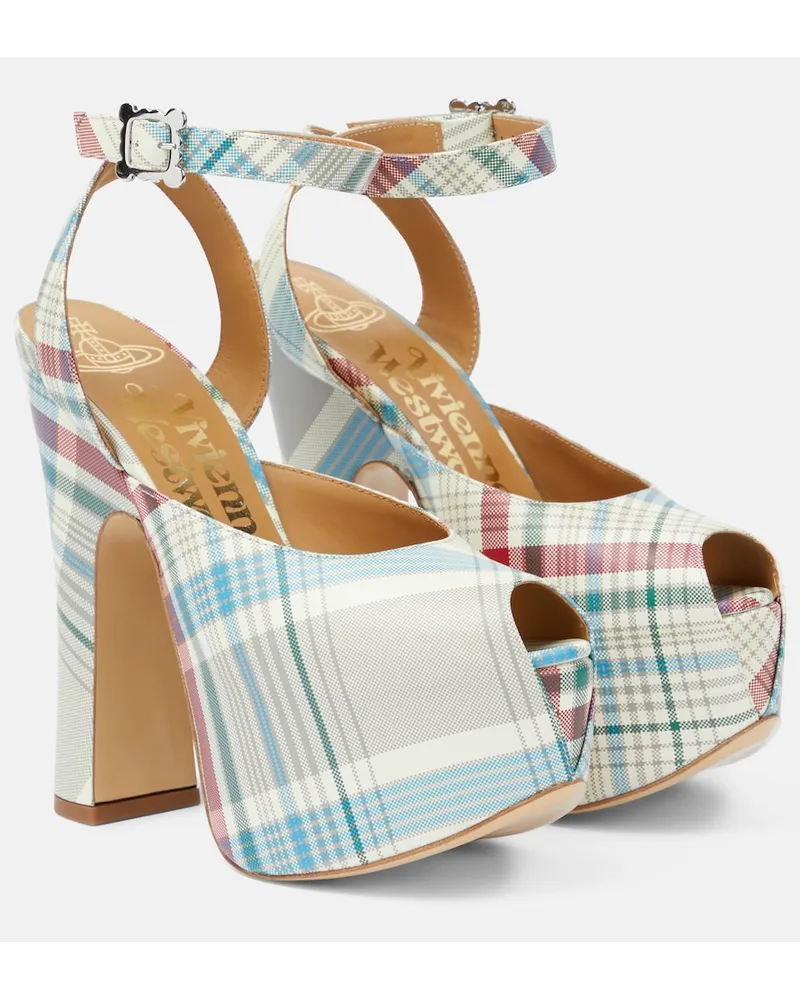 Vivienne Westwood Sandali Vargas in pelle con plateau Multicolore