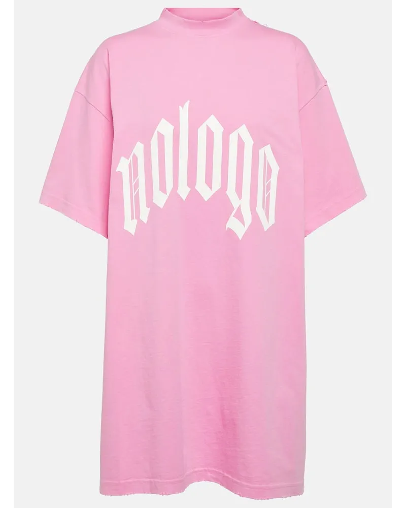 Balenciaga T-shirt oversize in jersey di cotone Rosa