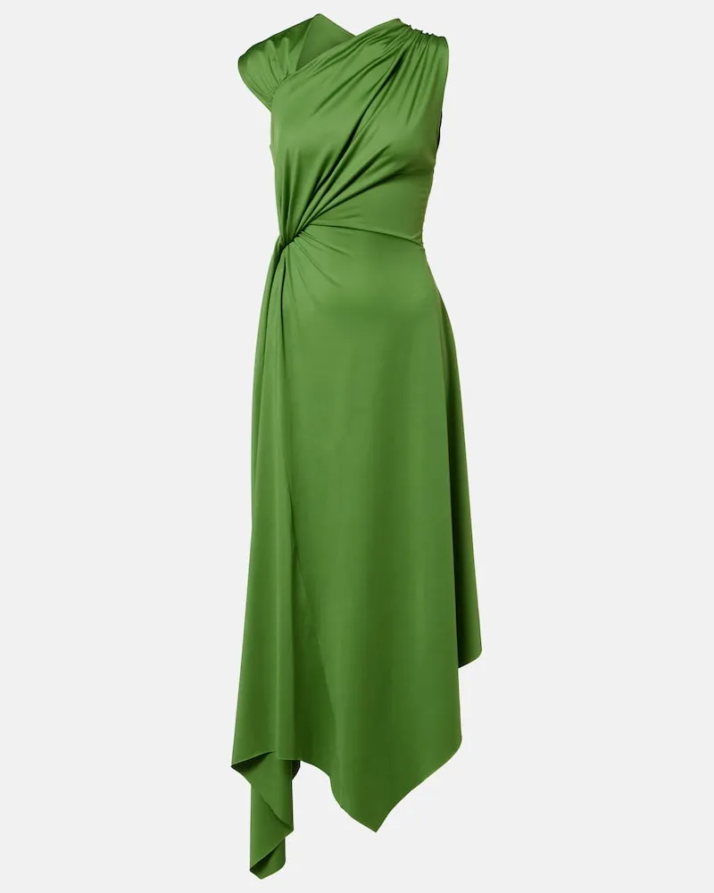 Victoria Beckham Abito midi in jersey Verde