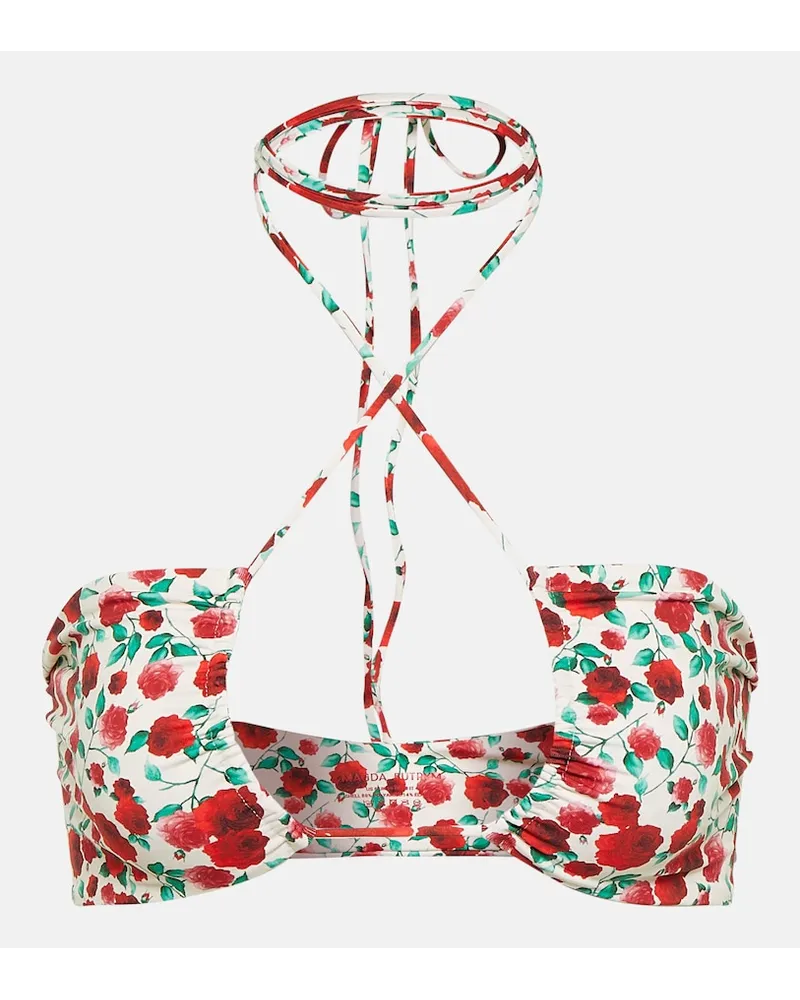 Magda Butrym Top bikini con scollo allâamericana Multicolore