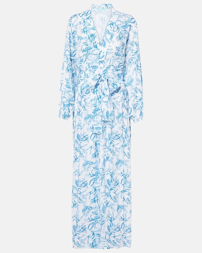 Melissa Odabash Abito lungo Rachel con stampa Blu