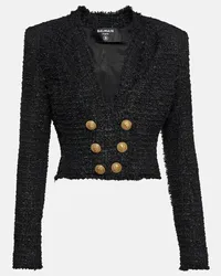 Balmain Giacca in tweed con decorazione Nero