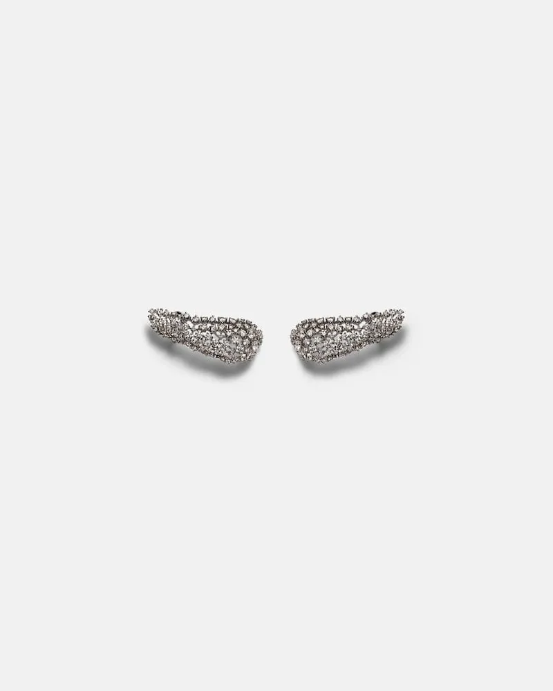 Ananya Orecchini Scatter in oro bianco 18kt con diamanti Argento