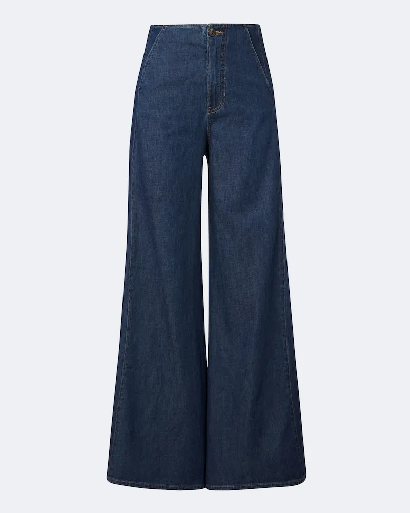 Veronica Beard Jeans Digby a gamba larga Blu
