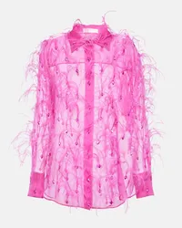 Valentino Garavani Blusa in organza di seta Rosa