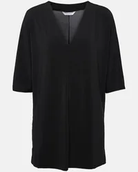 Max Mara Top Linfa in crêpe di jersey Nero