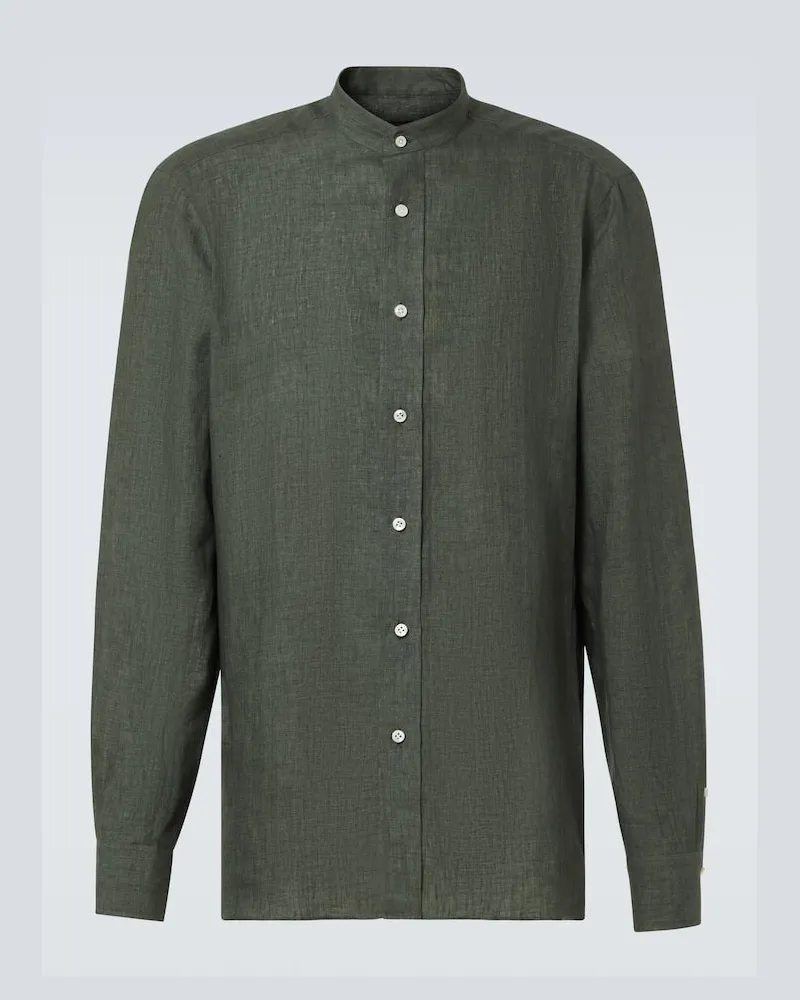 Rubinacci Camicia in lino Verde