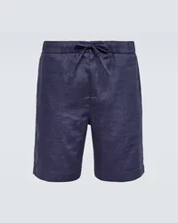 Frescobol Carioca Shorts Felipe in lino e cotone Blu