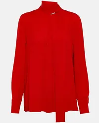 Valentino Garavani Blusa in georgette di seta Rosso