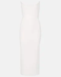 Alex Perry Bridal - Abito midi senza spalline Bianco