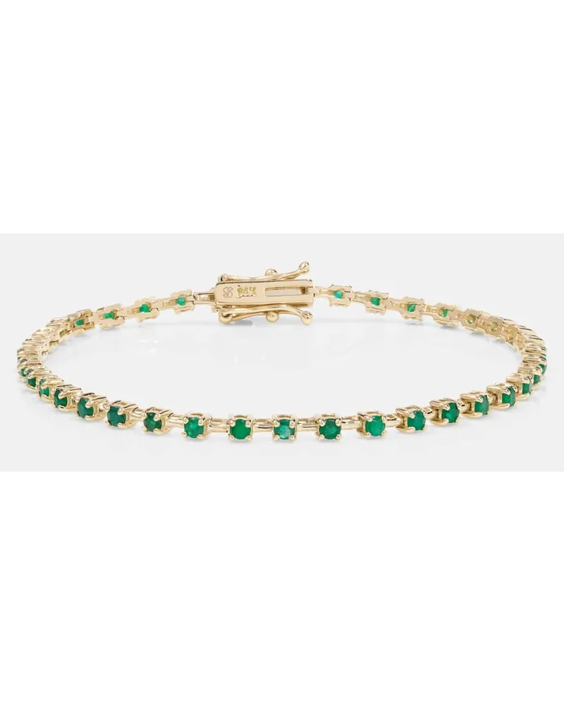 Stone & Strand Bracciale Emerald Ace in oro 14kt con smeraldi Oro