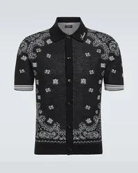 Amiri Camicia bowling Bandana in cotone Nero