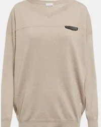 Brunello Cucinelli Pullover in cashmere Marrone