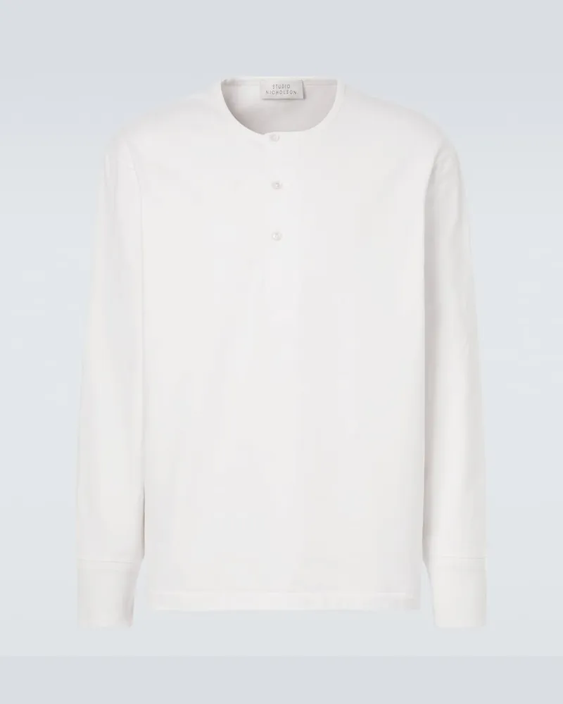 Studio Nicholson Top Kuyto in jersey di cotone Bianco