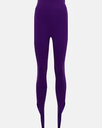 ATTICO Leggings Jamie a vita alta con staffe Viola