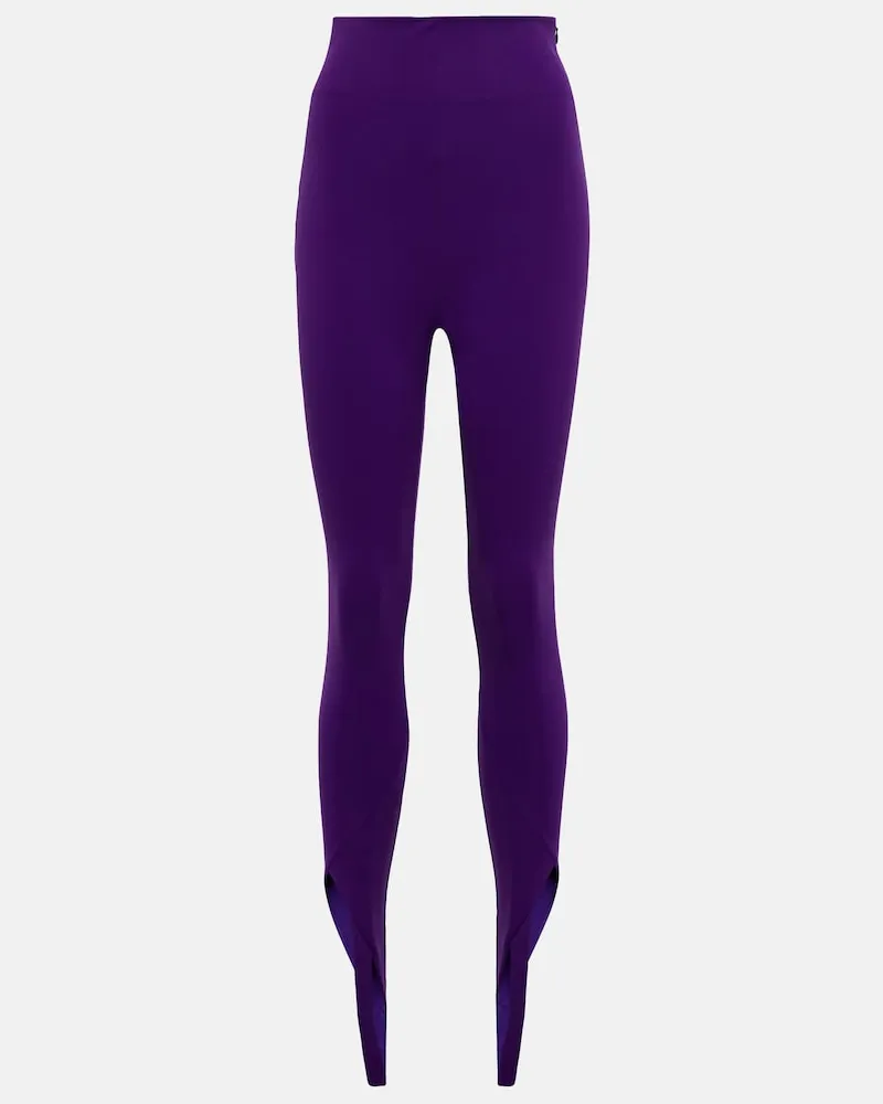 ATTICO Leggings Jamie a vita alta con staffe Viola