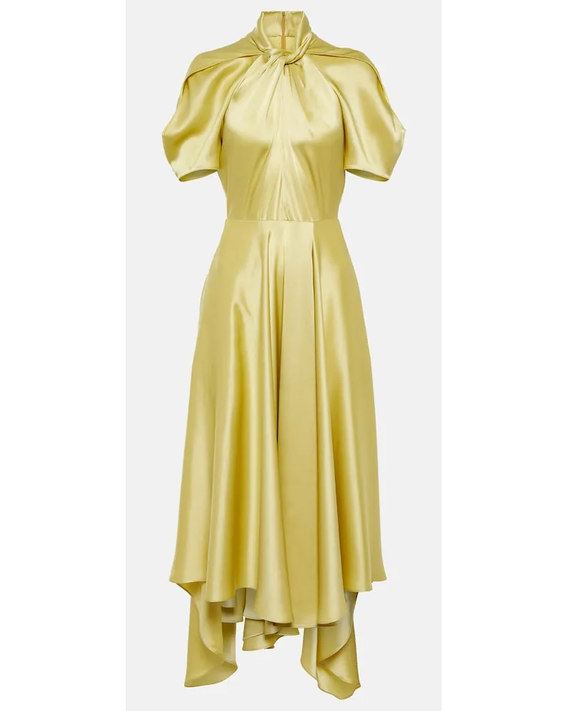 Stella McCartney Abito midi in raso Verde
