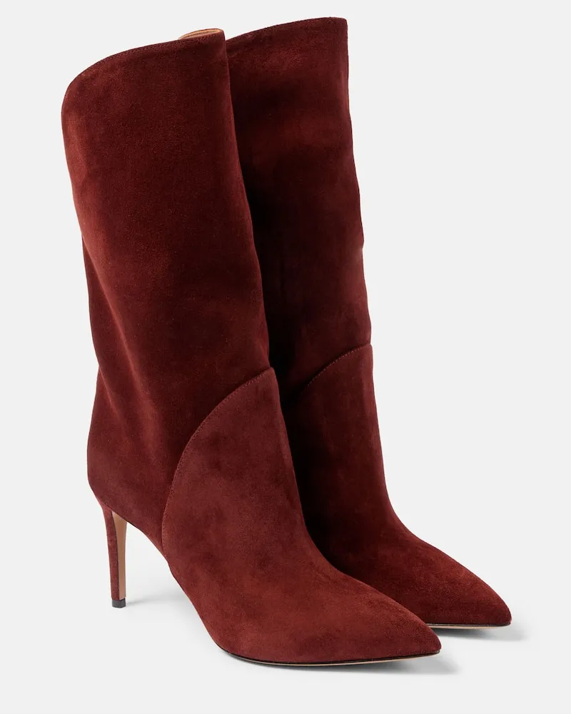 Paris Texas Stivali Gaia 85 in suede Borgogna