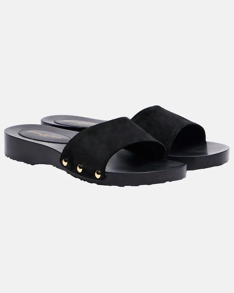 Gianvito Rossi Sandali Riviera in suede Nero