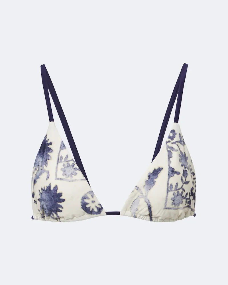 SIR Top bikini Phillipa con stampa floreale Blu