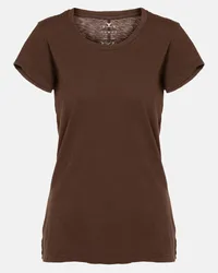 Velvet T-shirt Odelia in jersey di cotone Marrone