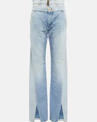 Balmain Jeans due in uno a vita alta Blu