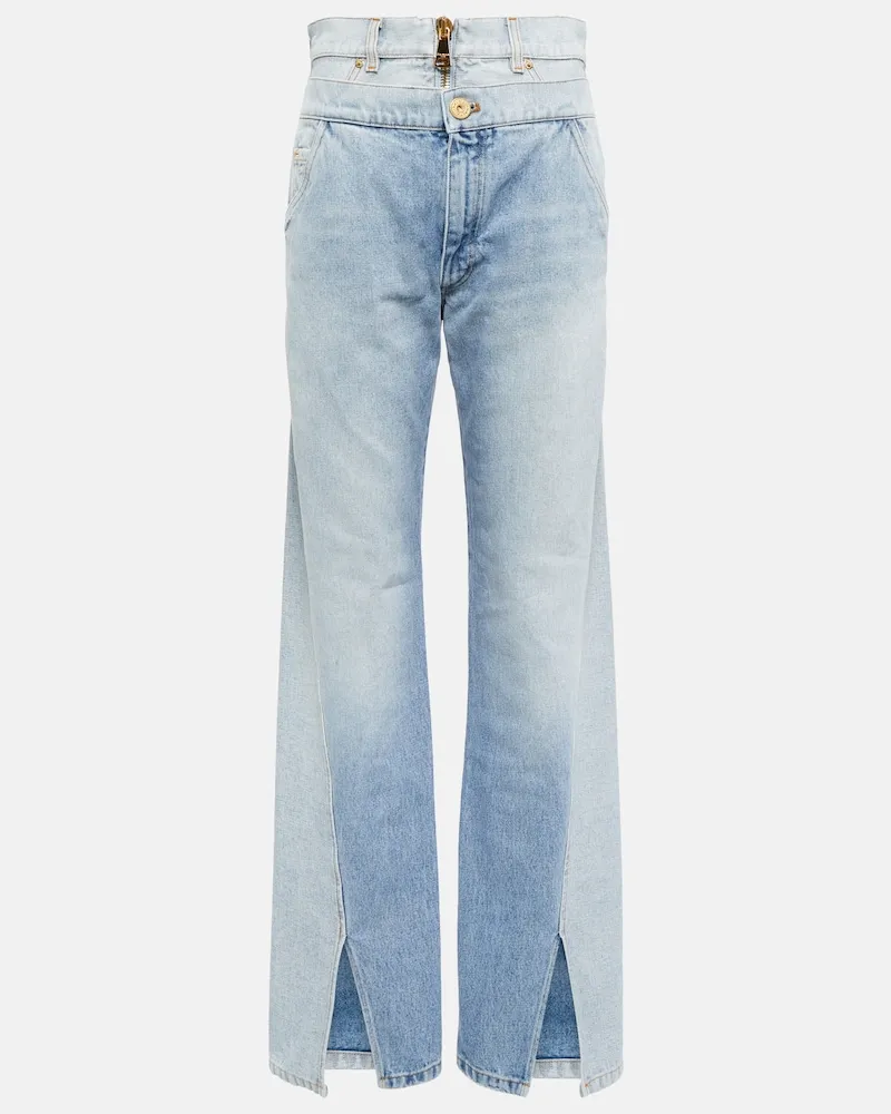 Balmain Jeans due in uno a vita alta Blu