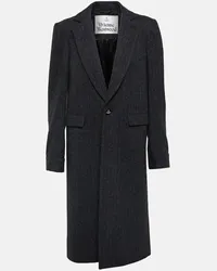 Vivienne Westwood Cappotto in misto lana gessato Nero