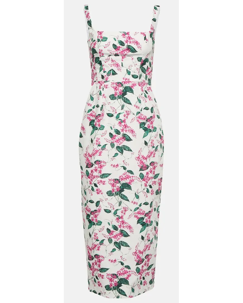 EMILIA WICKSTEAD Abito midi Martel in cotone Multicolore