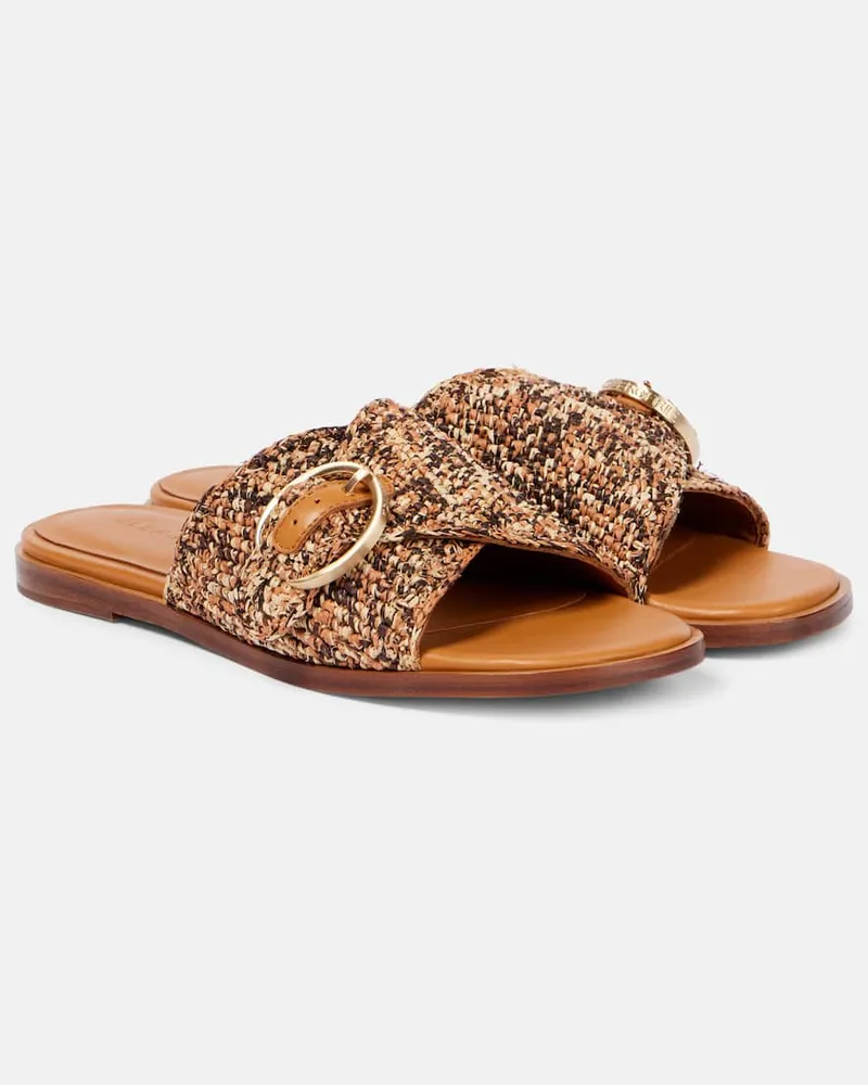 Robert Clergerie Sandali Irme in rafia Marrone