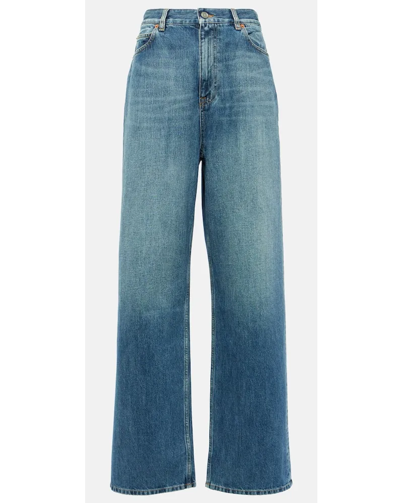Valentino Garavani Jeans regular a vita alta Blu