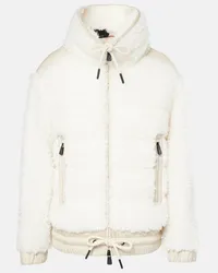 Moncler Cardigan in shearling sintetico Bianco