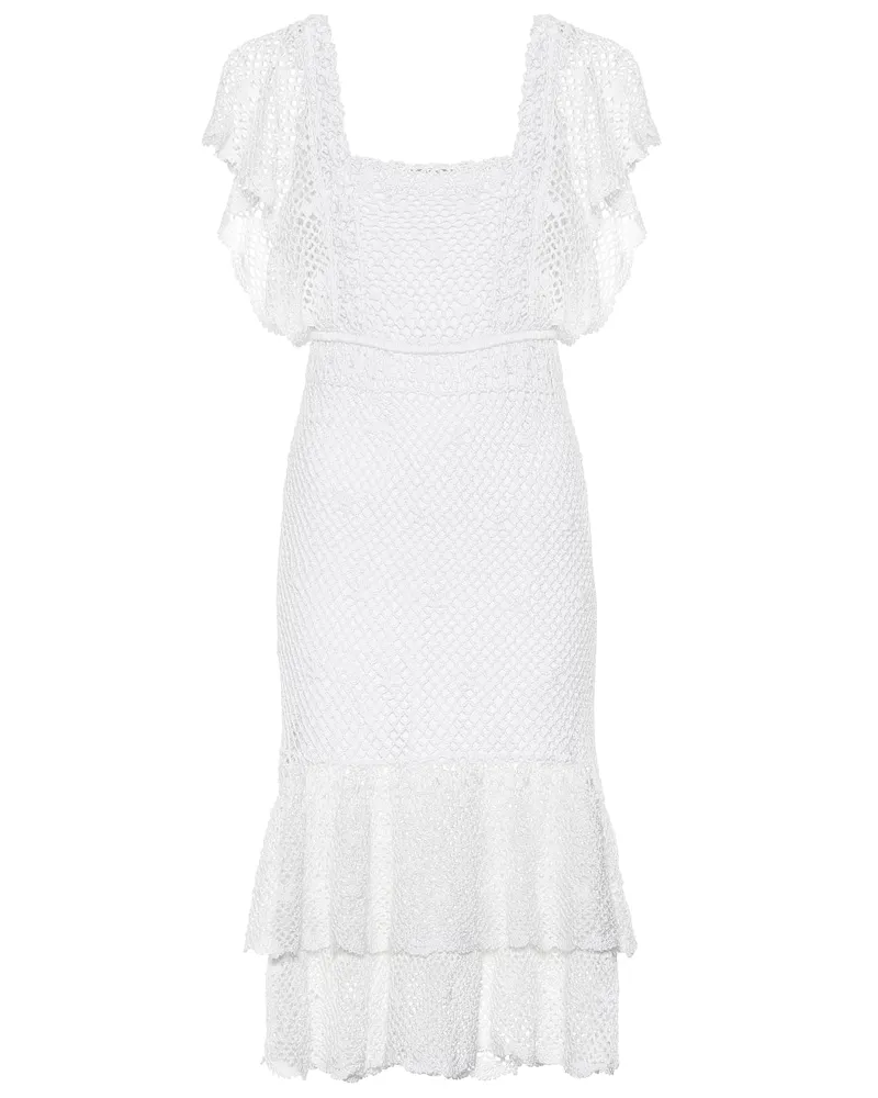 Anna Kosturova Abito Florence in crochet Bianco