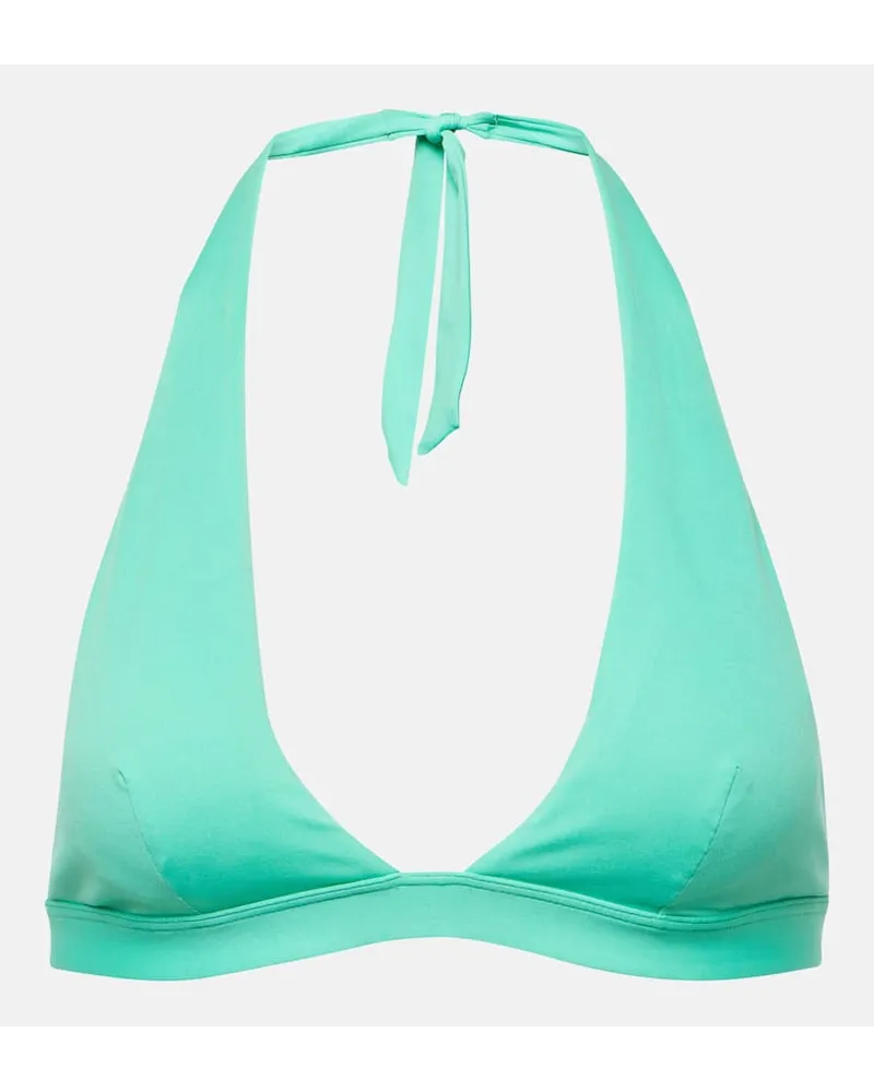 Max Mara Top bikini con scollo allâamericana Blu