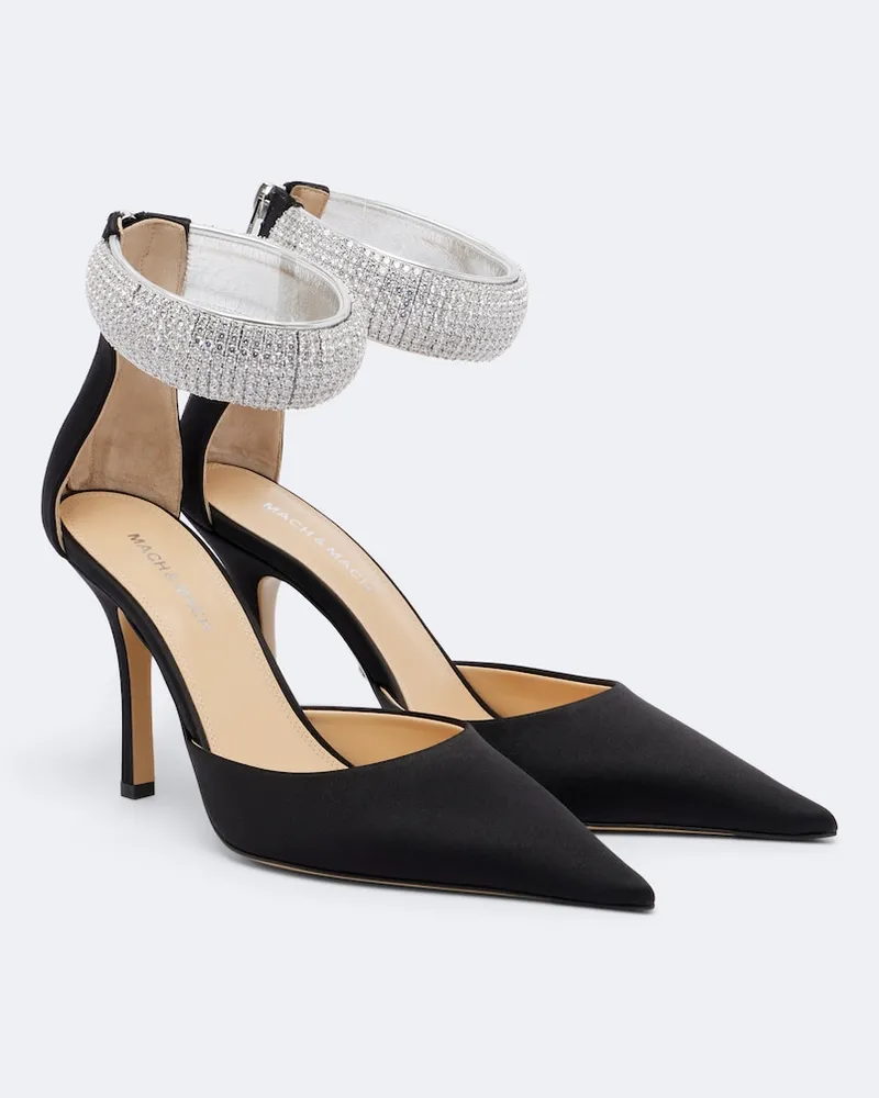 Mach & Mach Pumps She's A Lady in raso Nero