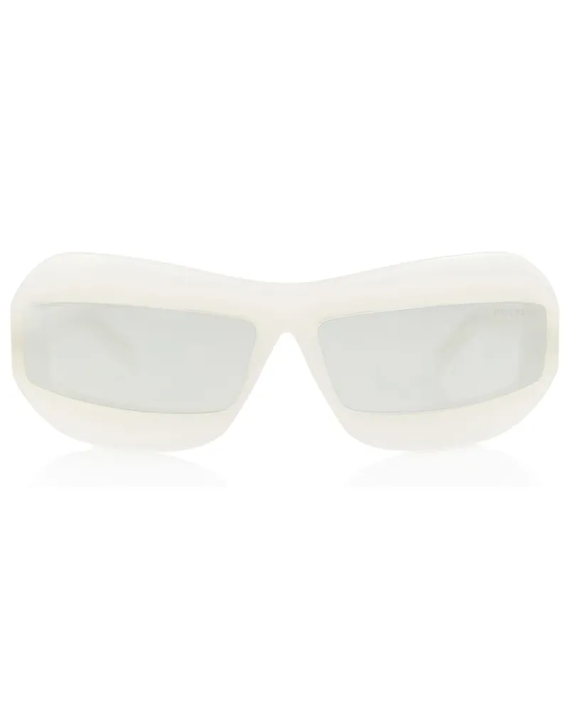 Prada Occhiali da sole in acetato Bianco