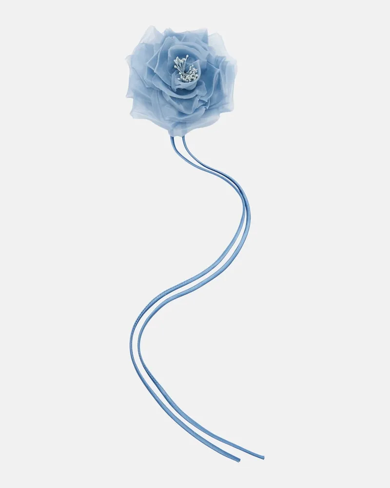 Max Mara Spilla Ario in chiffon di seta Blu